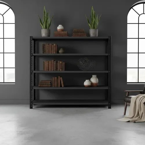 Behmont - IMP - Almacenamiento - Rack 200 x 120 x 40 inicial - 5 estantes - 100 kg por estante - Negro (2)