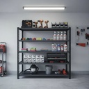 Behmont - IMP - Almacenamiento - Rack 200 x 120 x 40 inicial - 5 estantes - 100 kg por estante - Negro (3)