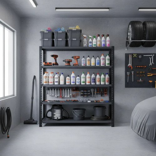 Behmont - IMP - Almacenamiento - Rack 200 x 120 x 40 inicial - 5 estantes - 100 kg por estante - Negro (4)