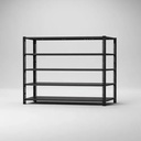 Behmont - IMP - Almacenamiento - Rack 200 x 120 x 40 inicial - 5 estantes - 100 kg por estante - Negro (6)