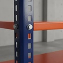 Behmont - IMP - Almacenamiento - Rack 200 x 200 x 80 inicial - 4 estantes - 400 kg por estante - Azul-naranja (4)