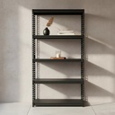 Behmont - IMP - Almacenamiento - Estante modulo 200 x 90 x 30 - 5 estantes - 50 kg por estante - Encastrable - Negro (2)