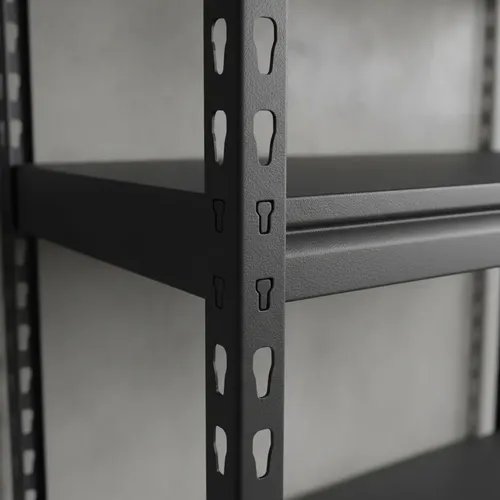 Behmont - IMP - Almacenamiento - Estante modulo 200 x 90 x 30 - 5 estantes - 50 kg por estante - Encastrable - Negro (5)