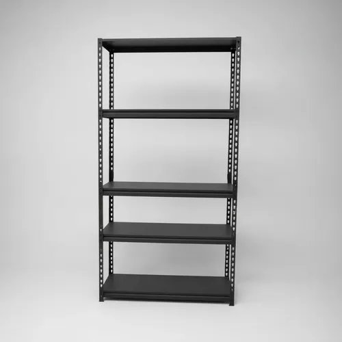 Behmont - IMP - Almacenamiento - Estante modulo 200 x 90 x 30 - 5 estantes - 50 kg por estante - Encastrable - Negro (6)