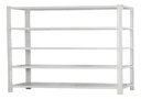 Behmont - IMP - Almacenamiento - Rack 200 x 200 x 60 inicial - 4 estantes - 200 kg por estante - Blanco (6)