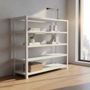 Behmont - IMP - Almacenamiento - Rack 200 x 120 x 40 inicial - 5 estantes - 100 kg por estante - Blanco (3)