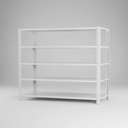 Behmont - IMP - Almacenamiento - Rack 200 x 120 x 40 inicial - 5 estantes - 100 kg por estante - Blanco (6)