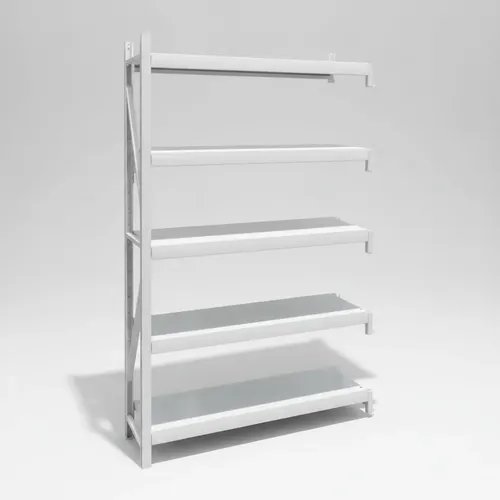 Behmont - IMP - Almacenamiento - Rack 200 x 200 x 60 continuo - 4 estantes - 200 kg por estante - Blanco (5)