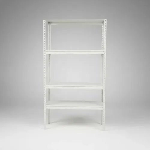 Behmont - IMP - Almacenamiento - Estante modulo 200 x 90 x 30 - 5 estantes - 50 kg por estante - Encastrable - Blanco (6)