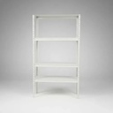 Behmont - IMP - Almacenamiento - Estante modulo 200 x 90 x 30 - 5 estantes - 50 kg por estante - Encastrable - Blanco (6)