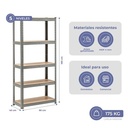 Behmont - IMP - Almacenamiento - Estante modulo 180 x 90 x 40 - 5 estantes - 100 kg por estante - Galvanizado (3)