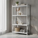Behmont - IMP - Almacenamiento - Rack 200 x 120 x 40 continuo - 5 estantes - 100 kg por estante - Blanco (3)