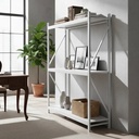 Behmont - IMP - Almacenamiento - Rack 200 x 120 x 40 continuo - 5 estantes - 100 kg por estante - Blanco (4)
