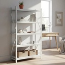 Behmont - IMP - Almacenamiento - Rack 200 x 120 x 40 continuo - 5 estantes - 100 kg por estante - Blanco (5)
