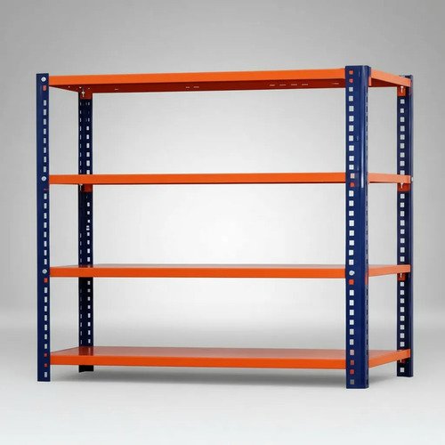 Behmont - IMP - Almacenamiento - Rack 200 x 120 x 40 inicial - 5 estantes - 100 kg por estante - Azul-naranja (6)