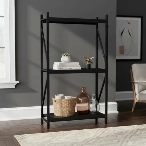 Behmont - IMP - Almacenamiento - Rack 200 x 120 x 40 continuo - 5 estantes - 100 kg por estante - Negro (3)