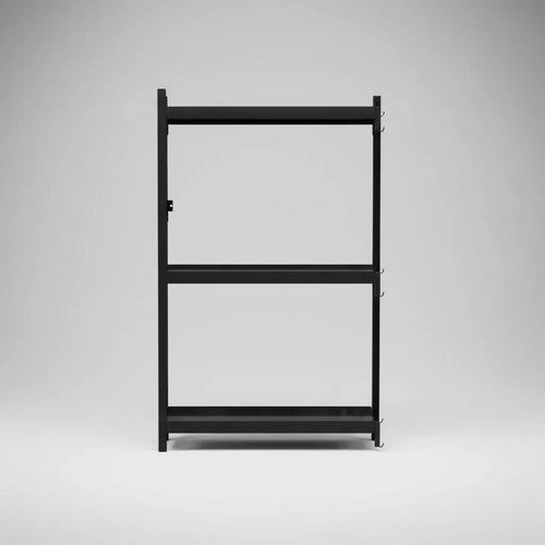 Behmont - IMP - Almacenamiento - Rack 200 x 120 x 40 continuo - 5 estantes - 100 kg por estante - Negro (6)