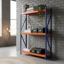 Behmont - IMP - Almacenamiento - Rack 200 x 200 x 100 continuo - 4 estantes - 400 kg por estante - Azul-naranja (2)