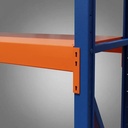 Behmont - IMP - Almacenamiento - Rack 200 x 200 x 100 continuo - 4 estantes - 400 kg por estante - Azul-naranja (5)