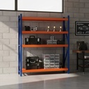Behmont - IMP - Almacenamiento - Rack 200 x 200 x 60 continuo - 4 estantes - 200 kg por estante - Azul-naranja (2)