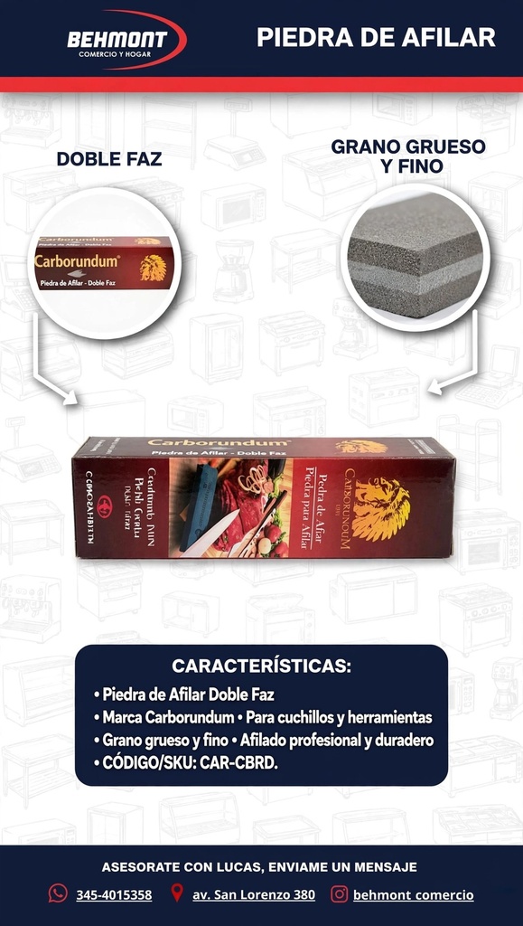 Carborundum - Piedra de afilar - Doble grano (2)
