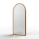 Behmont - IMP - Decoracion - Espejo con iluminacion LED forma acro medio punto - Con marco negro - 170 x 70 (2)