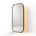 Behmont - IMP - Decoracion - Espejo con iluminacion LED octogonal - Con marco negro - 170 x 70 (2)