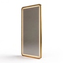 Behmont - IMP - Decoracion - Espejo con iluminacion LED rectangular - Con marco dorado - 170 x 70 (2)