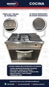Usman - Cocina multifuncion 4 H. - Con plancha - Puerta de vidrio - Rejas de fundicion - Piso tejuelas refractarias - 90 cm (3)
