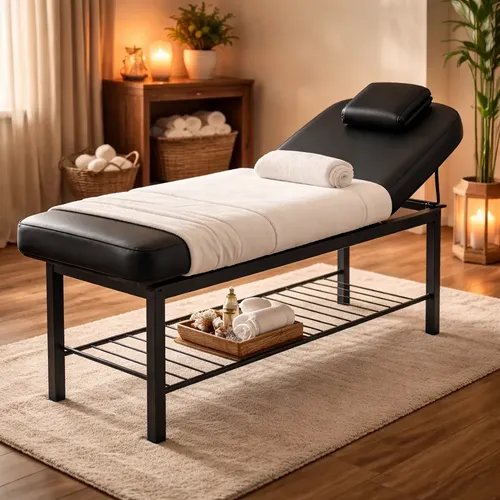 Behmotn - IMP - Estetica - Camilla fija 2 cuerpos 182 x 61 x 60 - Negro (2)