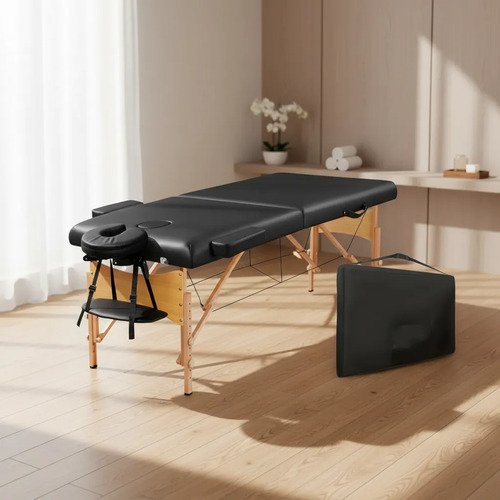 Behmont - IMP - Estetica - Camilla portatil plegable 185 x 60 x 60 - Soporta 150 kg - Negro (6)