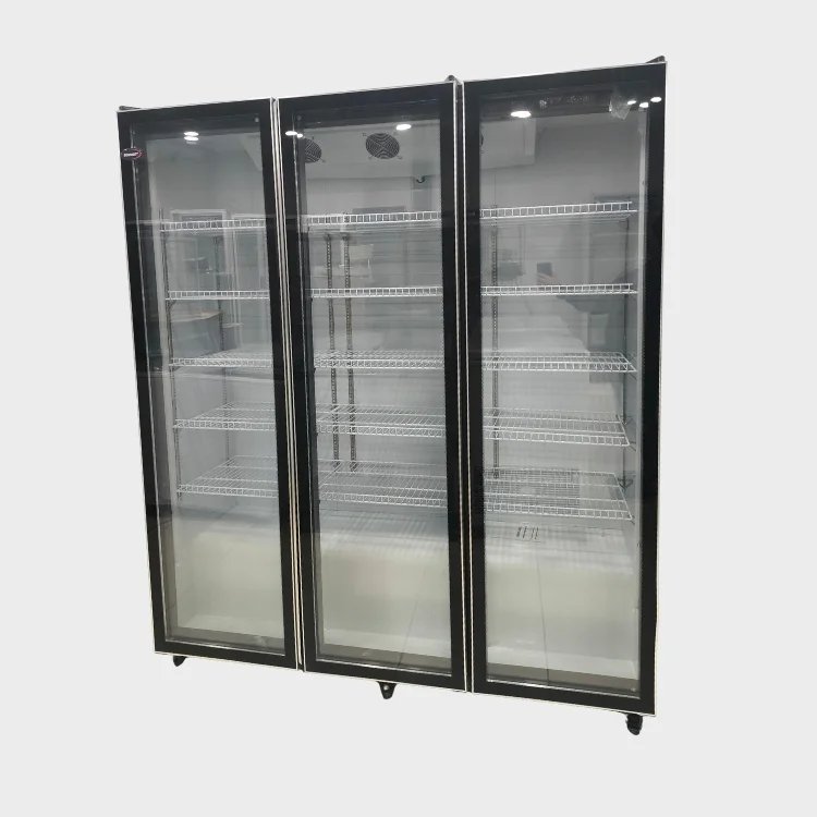 Behmont - IMP - Refrigeracion - Exhibidora vertical 1440 L Full Glass - 3 puertas - Marco aluminio - 5 estantes - Negro (8)