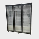 Behmont - IMP - Refrigeracion - Exhibidora vertical 1440 L Full Glass - 3 puertas - Marco aluminio - 5 estantes - Negro (8)