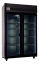 Inelro - Exhibidora vertical 980 L Full Glass - Con cenefa - 2 puertas - 8 estantes - Cond. forzada - Negro (2)