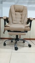 Behmont - IMP - Oficina - Sillon de oficina Mitte - Cuero - Altura regulable - Reclinable - C/apoya pies y masajeador - Marron (3)