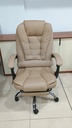 Behmont - IMP - Oficina - Sillon de oficina Mitte - Cuero - Altura regulable - Reclinable - C/apoya pies y masajeador - Marron (4)