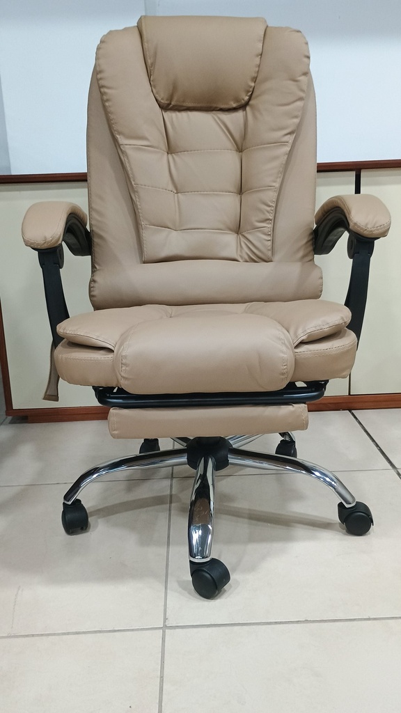 Behmont - IMP - Oficina - Sillon de oficina Mitte - Cuero - Altura regulable - Reclinable - C/apoya pies y masajeador - Marron (11)