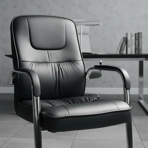 Behmont - IMP - Oficina - Sillon de oficina fijo Neukolln - Cuero - Negro (6)