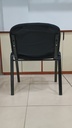 Behmont - IMP - Oficina - Silla fija apilable Oland - Tapizada - Negro (2)