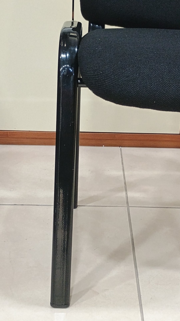 Behmont - IMP - Oficina - Silla fija apilable Oland - Tapizada - Negro (5)