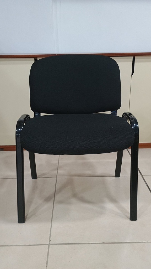 Behmont - IMP - Oficina - Silla fija apilable Oland - Tapizada - Negro (6)