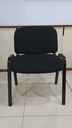 Behmont - IMP - Oficina - Silla fija apilable Oland - Tapizada - Negro (6)