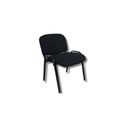Behmont - IMP - Oficina - Silla fija apilable Oland - Tapizada - Negro (8)