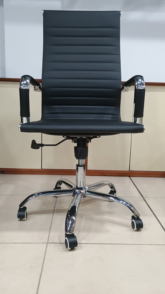 Behmont - IMP - Oficina - Silla de oficina Halland - Cuero - Altura regulable - Negro (9)