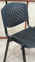 Behmont - IMP - Oficina - Silla fija apilable Steglitz - PVC - Negro (2)