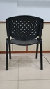 Behmont - IMP - Oficina - Silla fija apilable Steglitz - PVC - Negro (4)