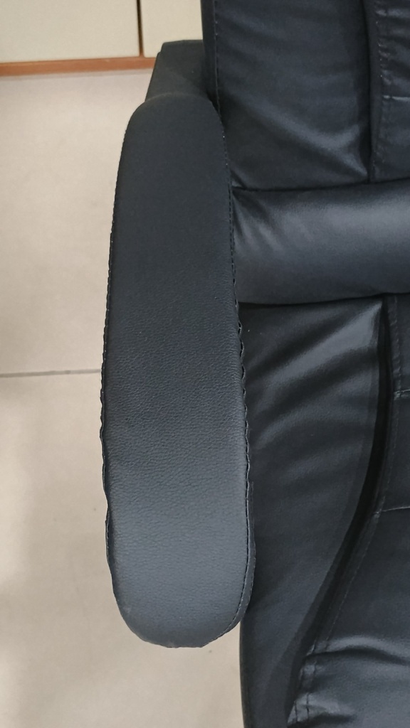Behmont - IMP - Oficina - Sillon de oficina Mitte - Cuero - Altura regulable - Reclinable - C/apoya pies y masajeador - Negro (4)