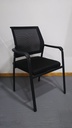 Behmont - IMP - Oficina - Silla fija apilable Narke - Tela mesh - Negro (2)