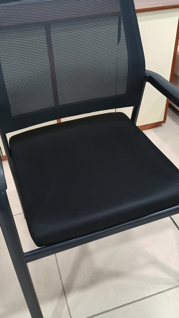 Behmont - IMP - Oficina - Silla fija apilable Narke - Tela mesh - Negro (6)