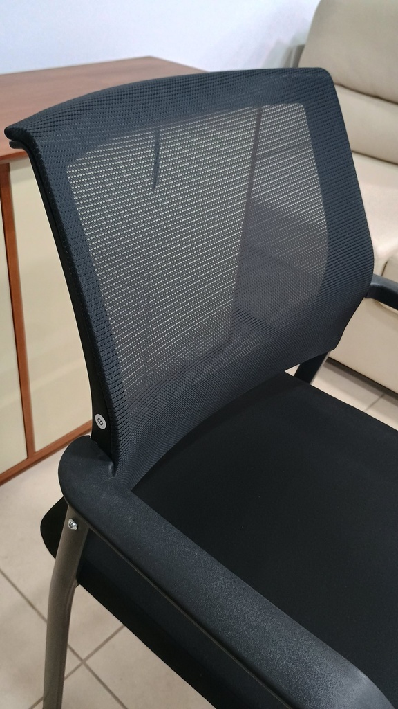 Behmont - IMP - Oficina - Silla fija apilable Narke - Tela mesh - Negro (7)